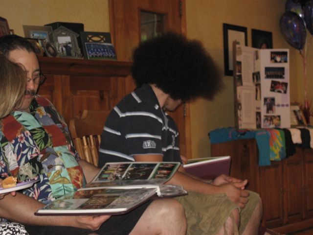 'fro from behind